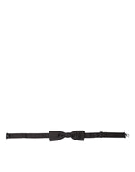 Dolce &amp; Gabbana Elegant Brown Fantasy Silk Bow Tie
