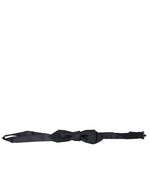 Dolce &amp; Gabbana Elegant Dark Blue Silk Bow Tie
