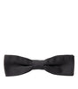 Dolce &amp; Gabbana Elegant Silk Dark Gray Bow Tie