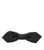 Dolce &amp; Gabbana Elegant Silk Black Bow Tie