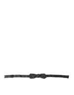 Dolce &amp; Gabbana Elegant Anthracite Silk Bow Tie