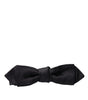 Dolce &amp; Gabbana Elegant Silk Black Bow Tie for Gentleman
