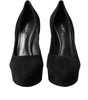 Escarpins à talons en daim noir Dolce &amp; Gabbana Sophistication