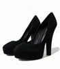 Escarpins à talons en daim noir Dolce &amp; Gabbana Sophistication