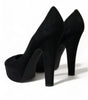 Escarpins à talons en daim noir Dolce &amp; Gabbana Sophistication