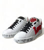 Baskets chics en cuir blanc Portofino de Dolce &amp; Gabbana