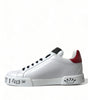 Baskets chics en cuir blanc Portofino de Dolce &amp; Gabbana