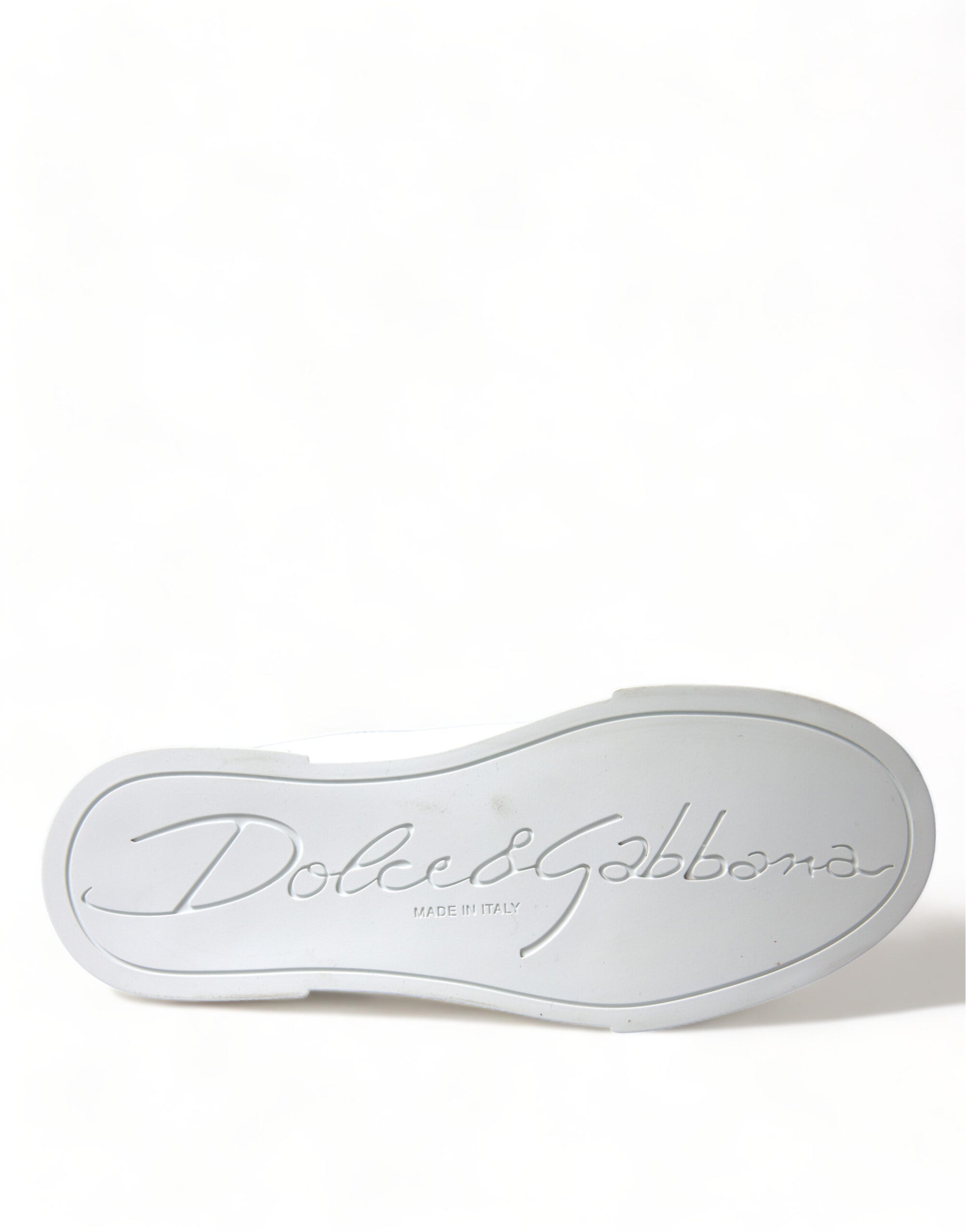 Baskets chics en cuir blanc Portofino de Dolce &amp; Gabbana