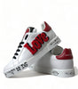 Baskets chics en cuir blanc Portofino de Dolce &amp; Gabbana