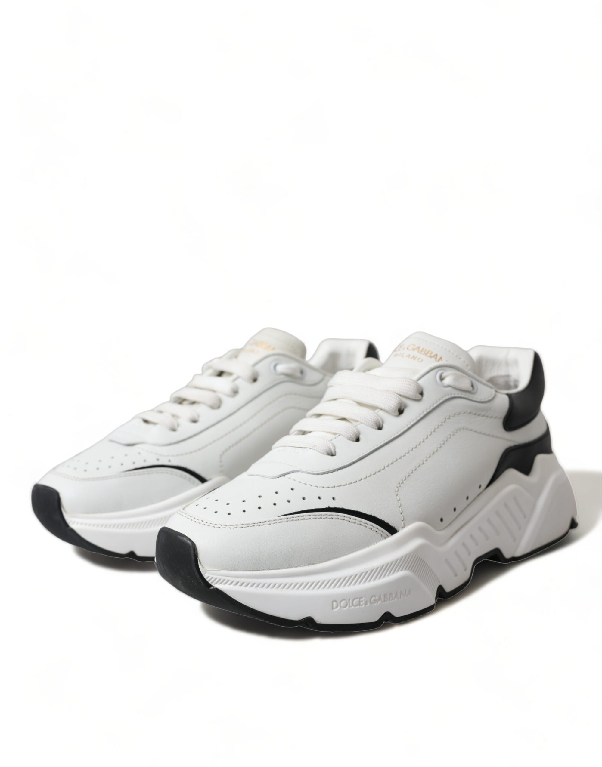 Baskets chics en cuir noir et blanc Daymaster de Dolce &amp; Gabbana