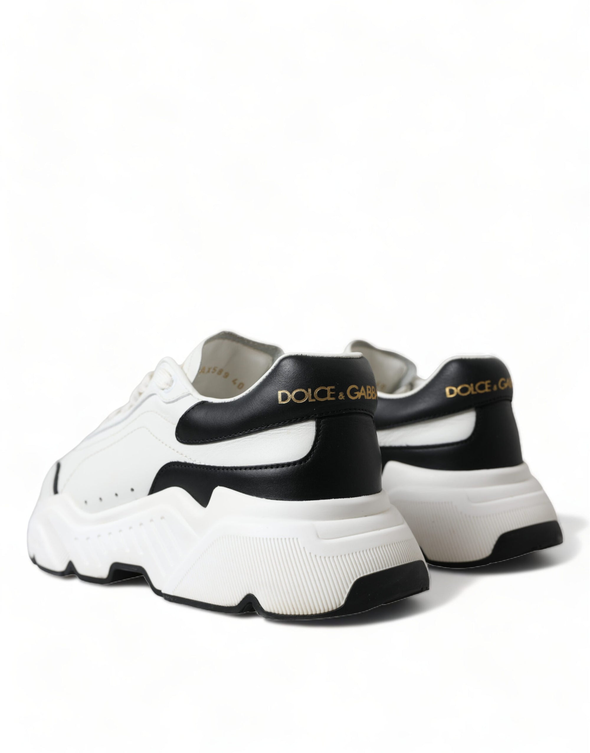 Baskets chics en cuir noir et blanc Daymaster de Dolce &amp; Gabbana