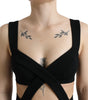 Dolce & Gabbana Black Cut Out Sleeveless Bodycon Midi Dress