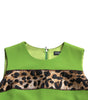 Dolce & Gabbana Apple Green Sleeveless Panelled Shift Dress