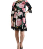 Dolce & Gabbana Black Floral Embellished Lace A-line Dress