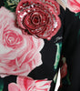 Dolce & Gabbana Black Floral Embellished Lace A-line Dress