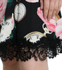 Dolce & Gabbana Black Floral Embellished Lace A-line Dress