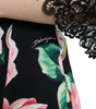 Dolce & Gabbana Black Floral Embellished Lace A-line Dress