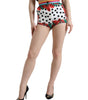 Mini-pantalon taille haute en soie multicolore Dolce & Gabbana