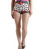 Mini-pantalon taille haute en soie multicolore Dolce & Gabbana