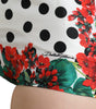 Mini-pantalon taille haute en soie multicolore Dolce & Gabbana