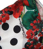 Mini-pantalon taille haute en soie multicolore Dolce & Gabbana
