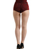 Short en jean rouge taille haute Dolce & Gabbana