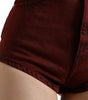 Short en jean rouge taille haute Dolce & Gabbana