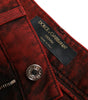 Short en jean rouge taille haute Dolce & Gabbana
