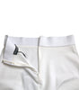 Dolce & Gabbana White Viscose High Waist Pencil Cut Mini Skirt