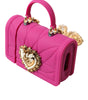 Dolce & Gabbana Pink Silicone Devotion Heart Bag Gold Chain Airpods Case