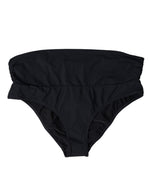 Bas de bikini noir élégant Dolce &amp; Gabbana : l'élégance ultime pour la plage
