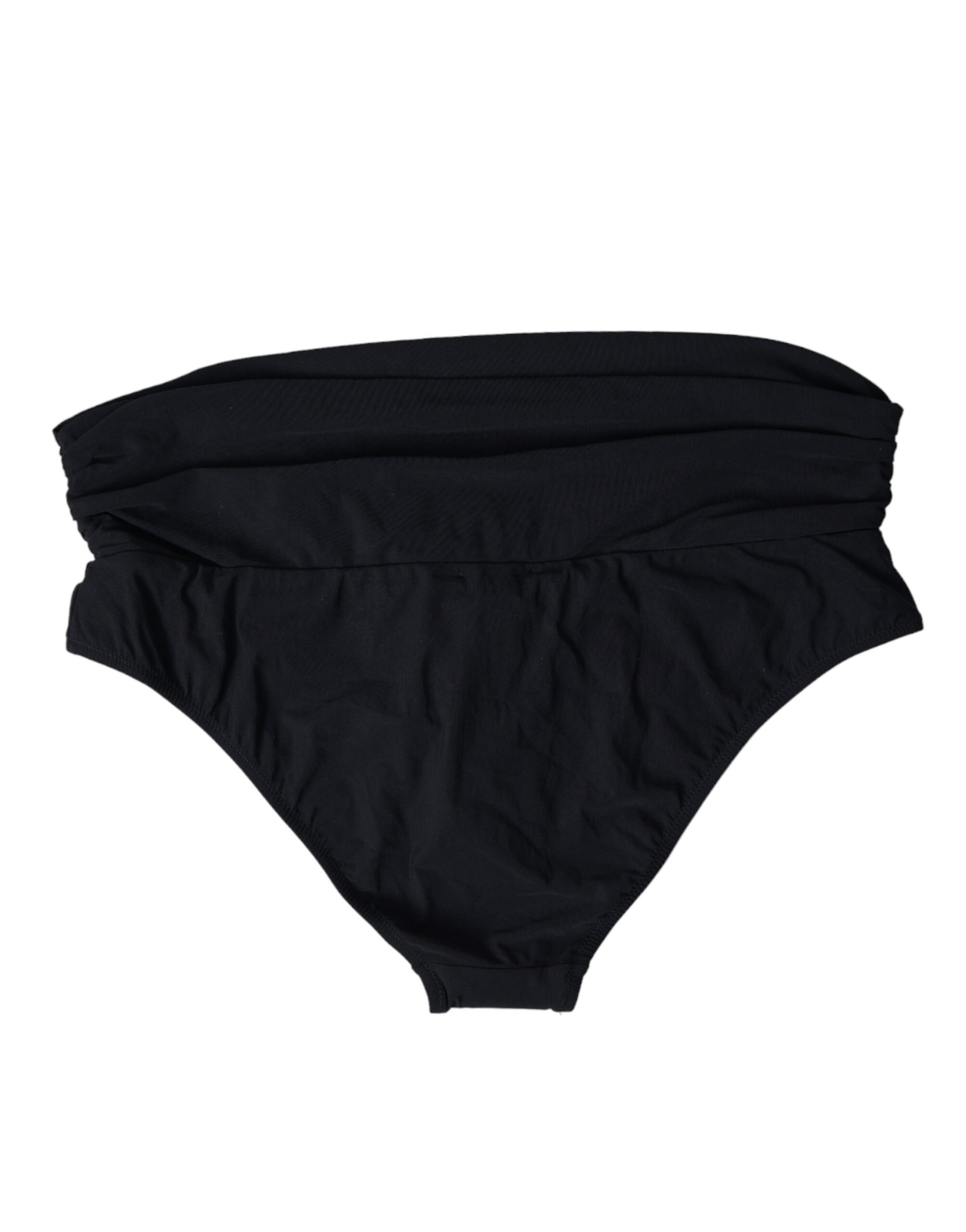 Bas de bikini noir élégant Dolce &amp; Gabbana : l'élégance ultime pour la plage