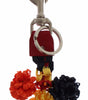 Porte-clés Dolce &amp; Gabbana en cuir raphia multicolore de Sicile