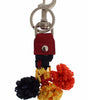 Porte-clés Dolce &amp; Gabbana en cuir raphia multicolore de Sicile
