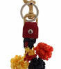 Porte-clés en cuir raphia multicolore Dolce &amp; Gabbana Chic
