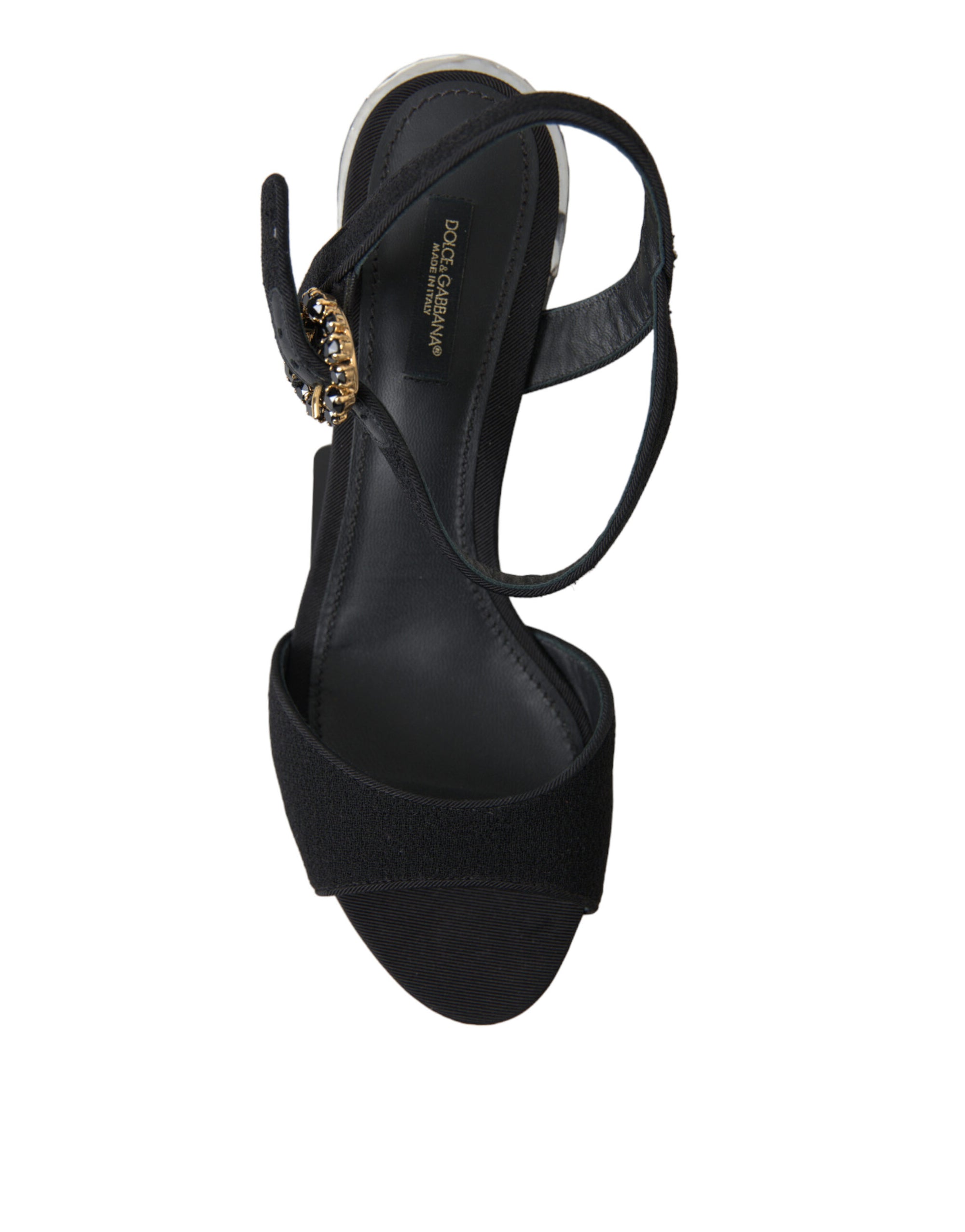 Sandales élégantes à bride cheville Dolce &amp; Gabbana avec talons miroir