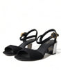Sandales élégantes à bride cheville Dolce &amp; Gabbana avec talons miroir