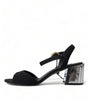 Sandales élégantes à bride cheville Dolce &amp; Gabbana avec talons miroir