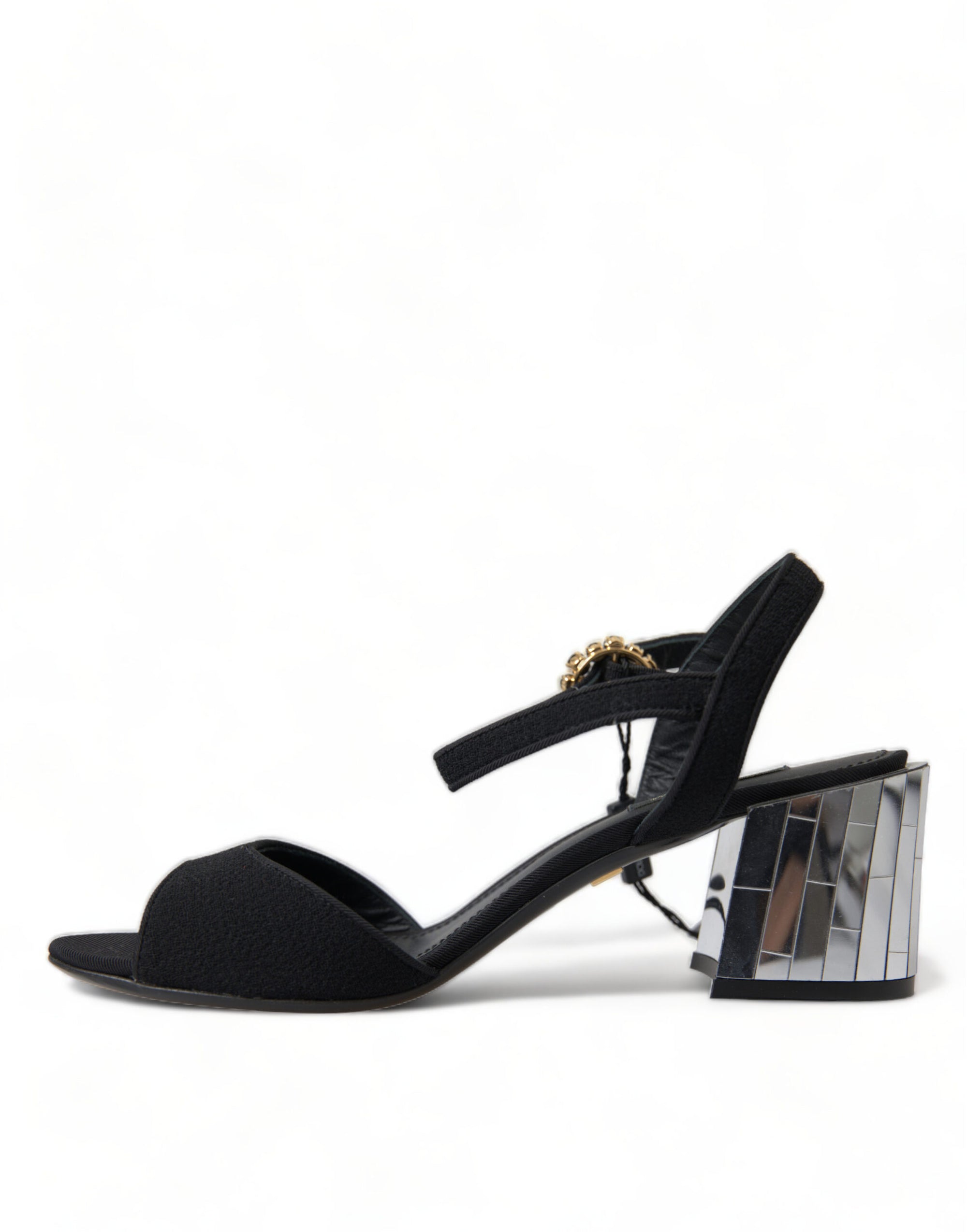 Sandales élégantes à bride cheville Dolce &amp; Gabbana avec talons miroir