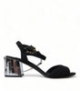 Sandales élégantes à bride cheville Dolce &amp; Gabbana avec talons miroir