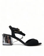 Sandales élégantes à bride cheville Dolce &amp; Gabbana avec talons miroir