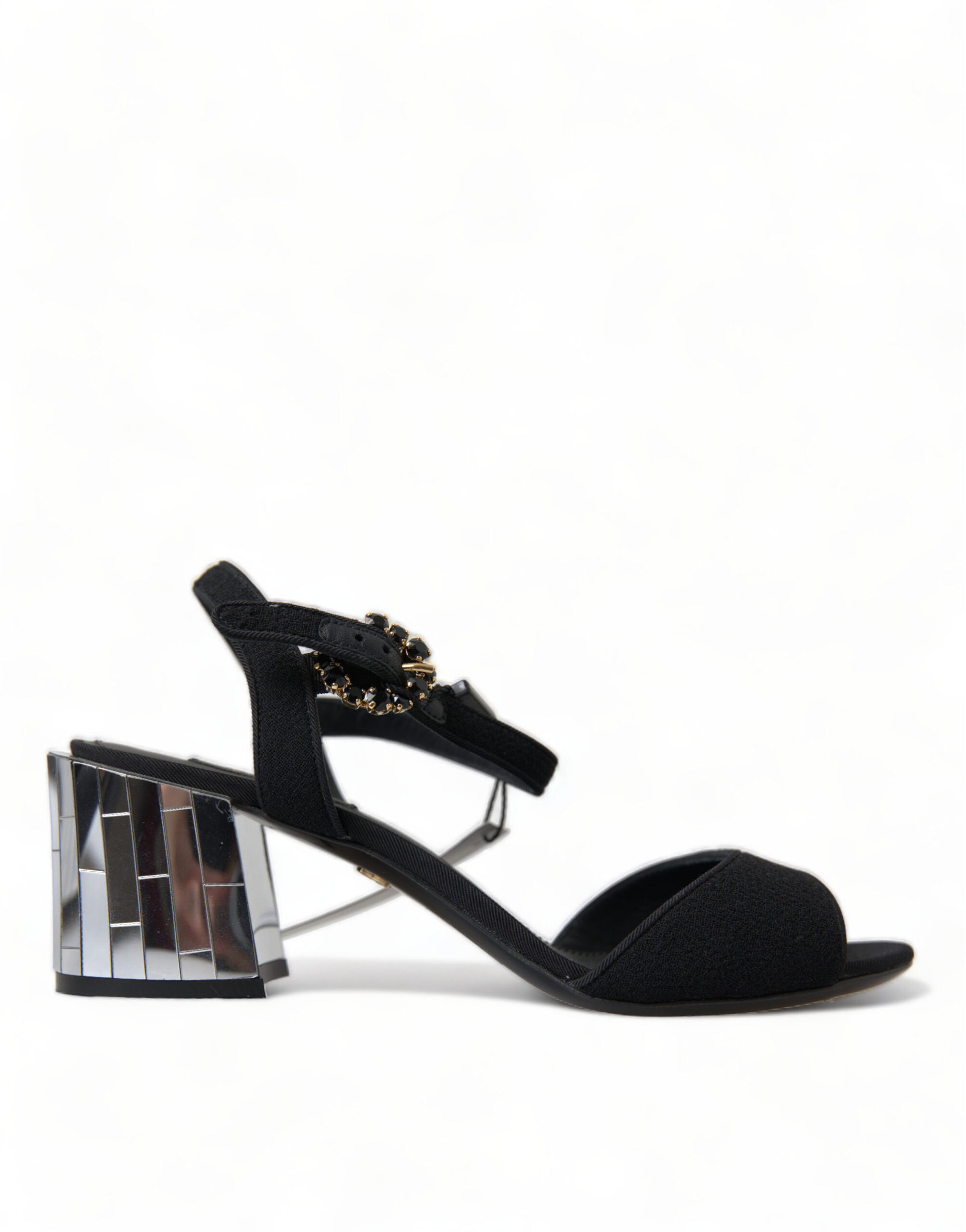 Sandales élégantes à bride cheville Dolce &amp; Gabbana avec talons miroir