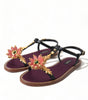 Dolce & Gabbana Black Crystal Gold Sandals Leather Shoes