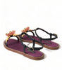 Dolce & Gabbana Black Crystal Gold Sandals Leather Shoes