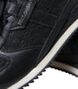 Dolce & Gabbana Black Floral Lace Leather Sneakers Shoes
