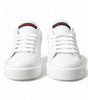 Baskets élégantes Portofino en cuir blanc Dolce &amp; Gabbana