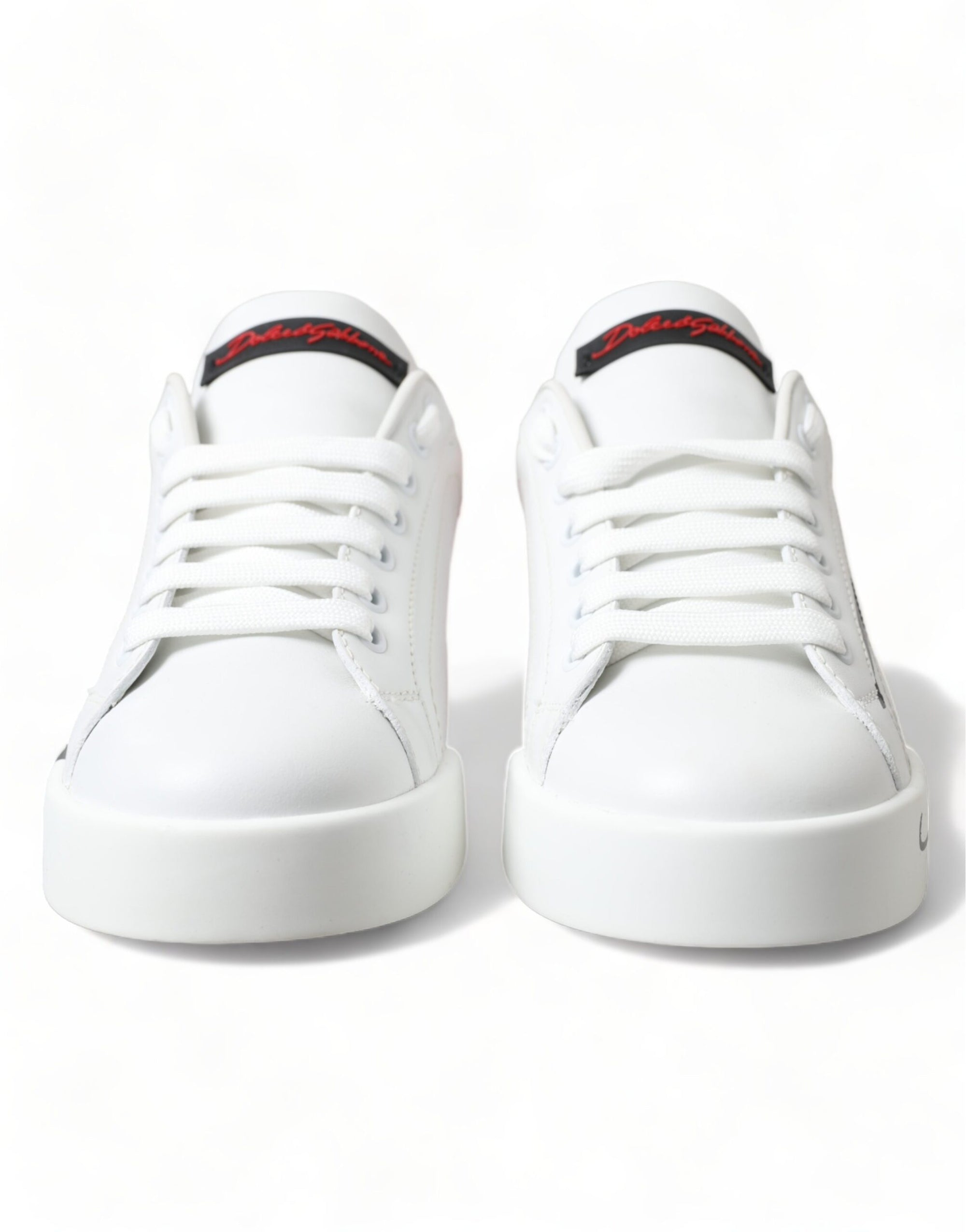 Baskets élégantes Portofino en cuir blanc Dolce &amp; Gabbana