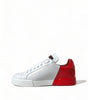 Baskets élégantes Portofino en cuir blanc Dolce &amp; Gabbana