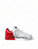 Baskets élégantes Portofino en cuir blanc Dolce &amp; Gabbana