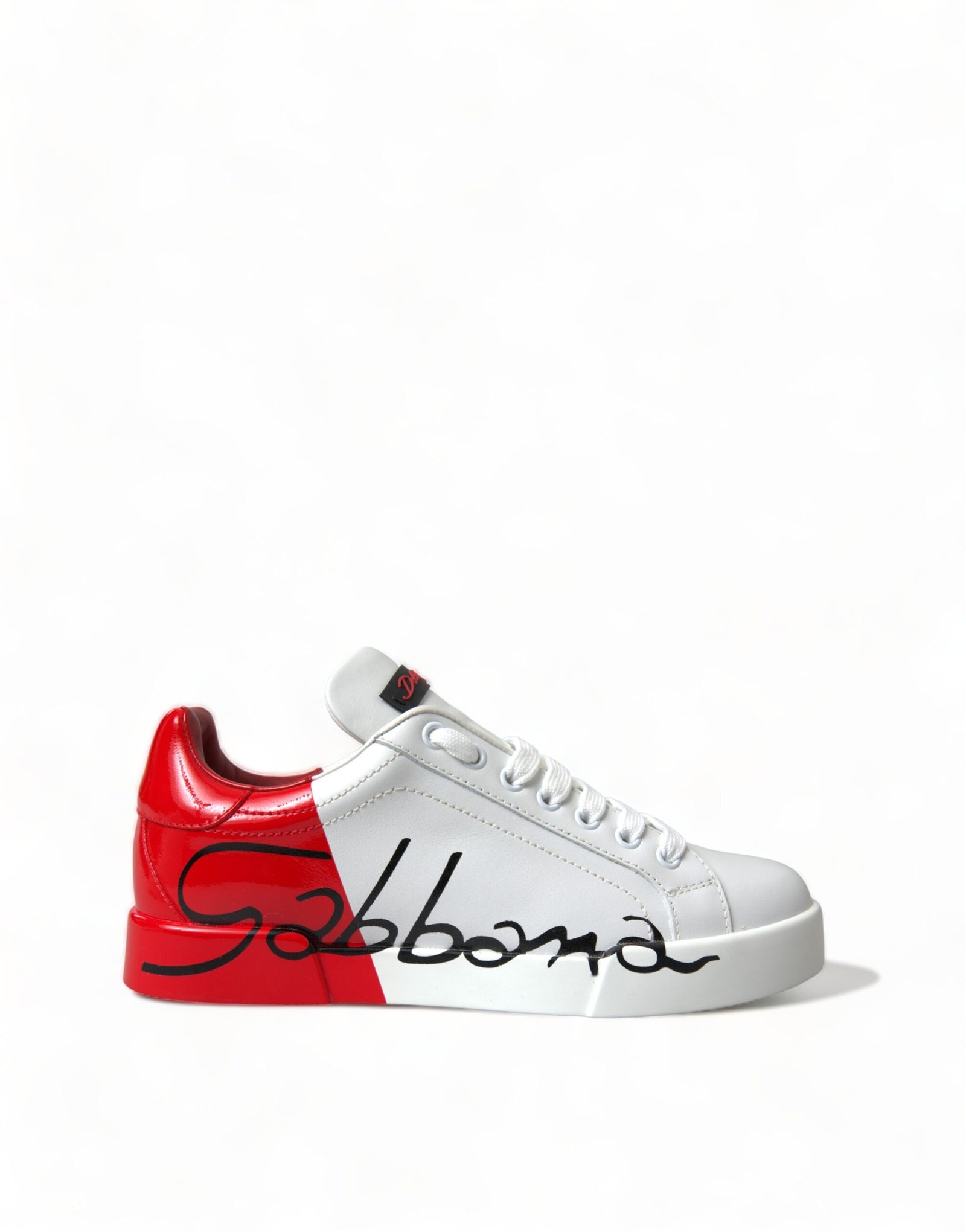 Baskets élégantes Portofino en cuir blanc Dolce &amp; Gabbana